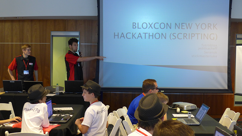 Luke and Zack kicking off the Hackathon.