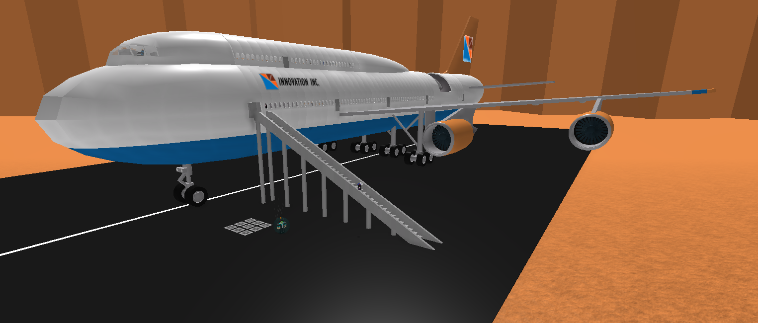 This is easily the biggest airplane I've ever entered in ROBLOX.