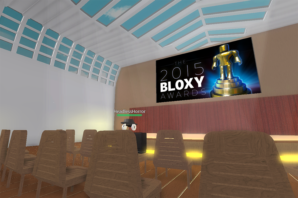Designs and Builder HeadlessHorror putting the finishing touches on the BLOXYs house.