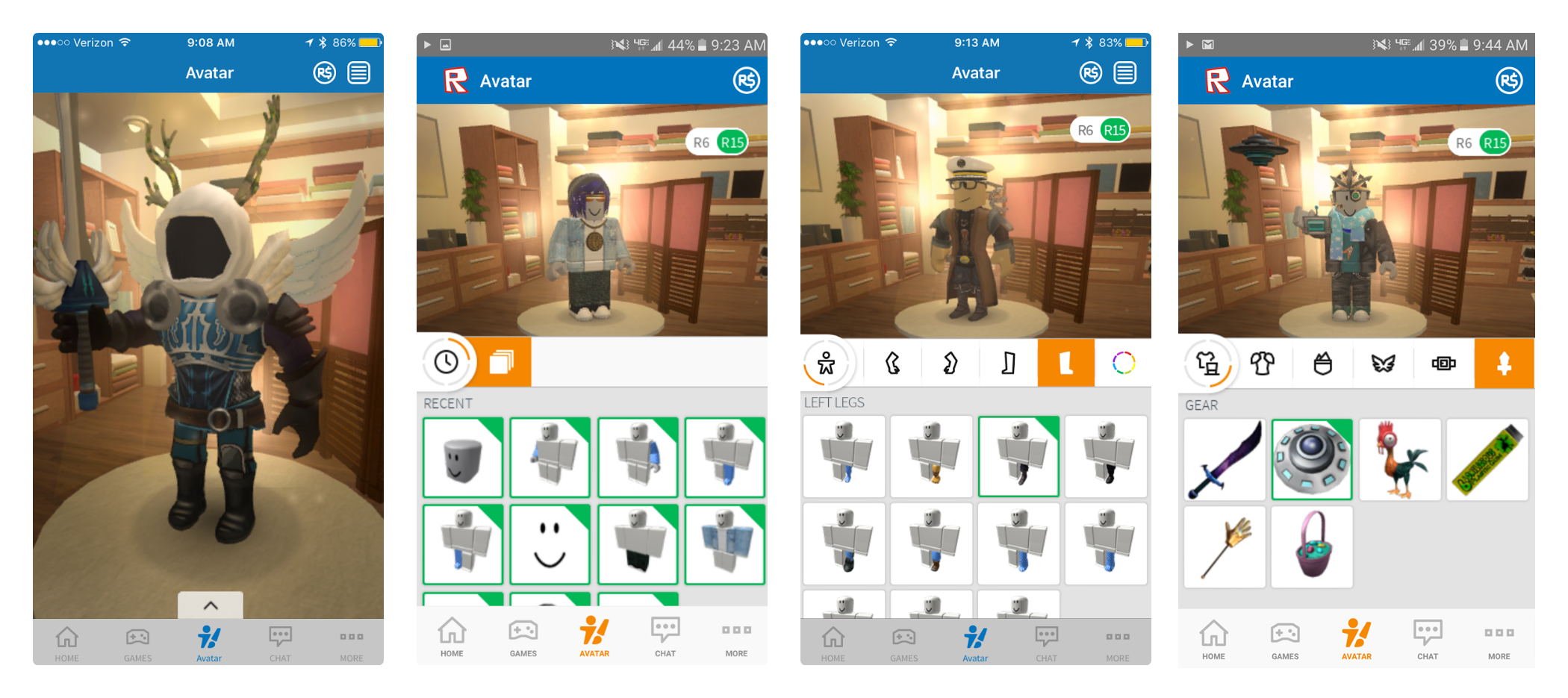 Redesigned Mobile Avatar Editor