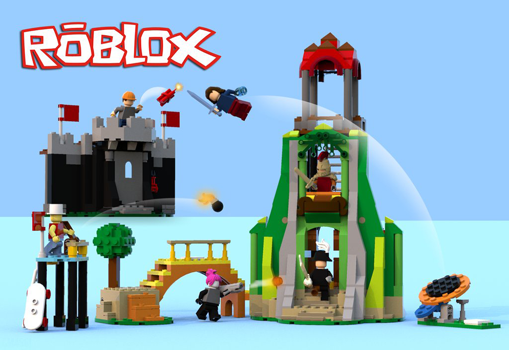 We built things with LEGOS in Roblox! 