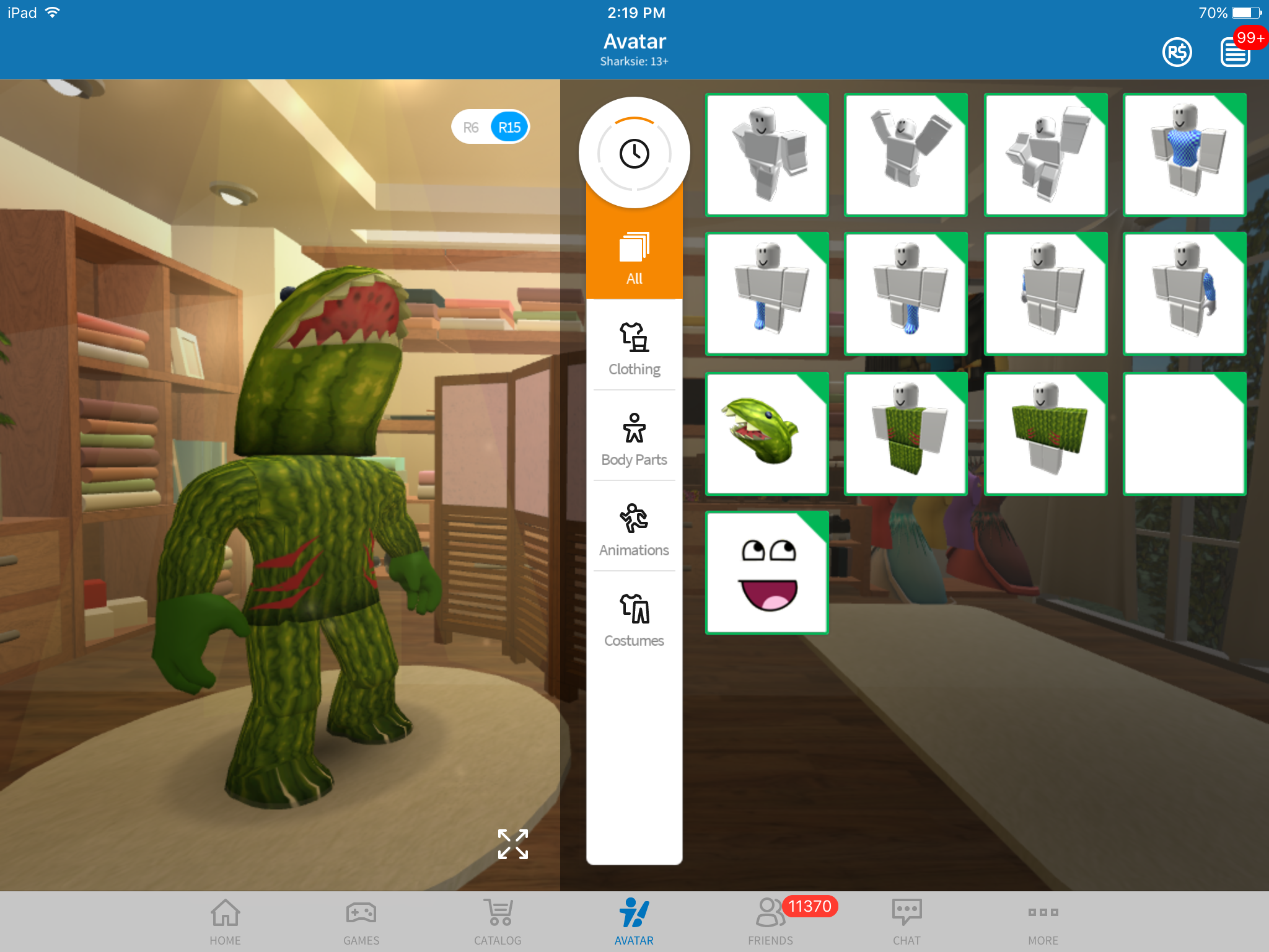 Redesigned Mobile Avatar Editor