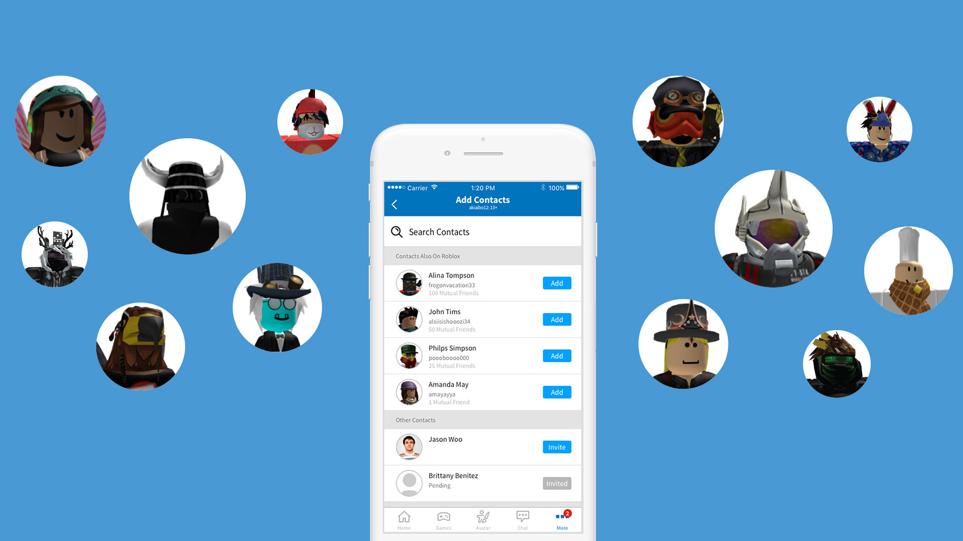 Roblox will let 13+ users import contacts and add recommended friends